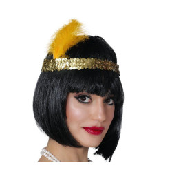 Kuldne Charlestoni tiara sulgedega